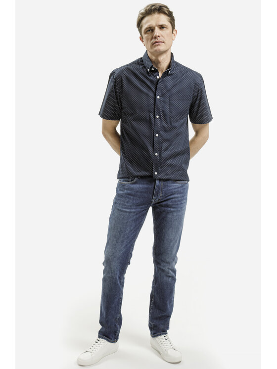 Cross Jeans Cross Jeans Koszula 35600-001 Granatowy Regular Fit