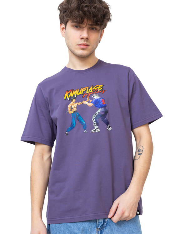 Kamuflage Kamuflage T-Shirt Endgame Fioletowy Oversize