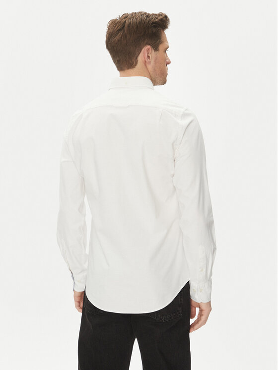 Gant Gant Marškiniai Slim Oxford Stretch 3230115 Balta Slim Fit