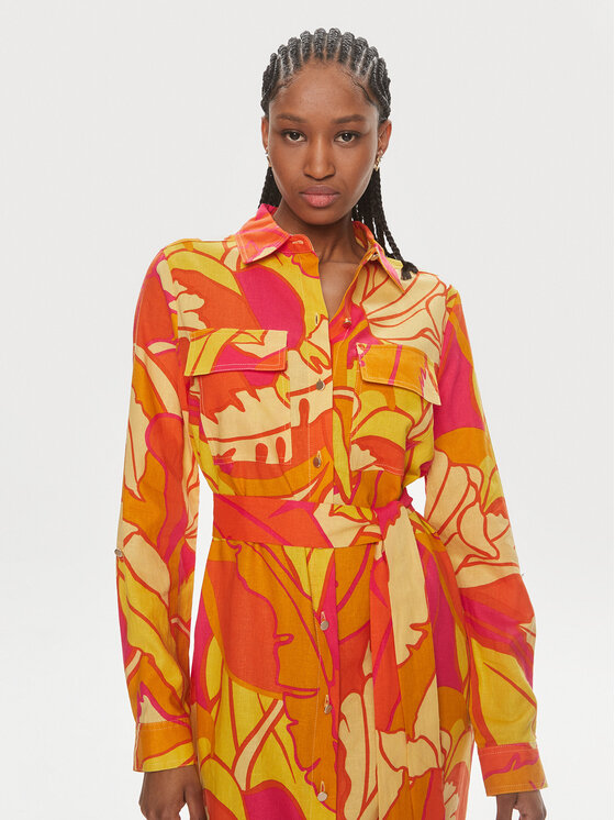 Joseph Ribkoff Joseph Ribkoff Сукня-сорочка 242912 Оранжевий Regular Fit