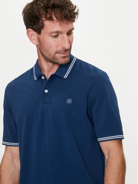 Bugatti Bugatti Polo majica 8150 55001A Mornarsko modra Slim Fit