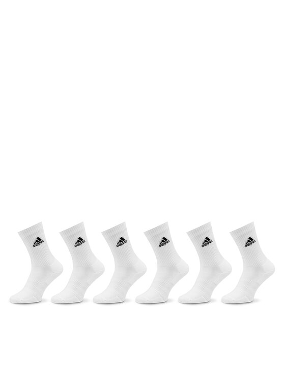 adidas chaussettes hautes unisex cushioned sportswear crew socks 6 pairs ht3453 blanc