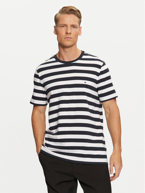 Tommy Hilfiger Tricou Essential MW0MW37267 Bleumarin Regular Fit