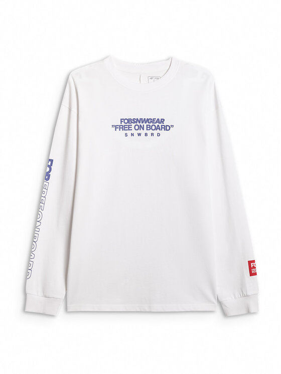 4F 4F Longsleeve FOB Biały Loose Fit