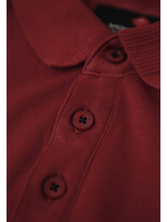Volcano Volcano Polo O-VOLVI Czerwony Regular Fit
