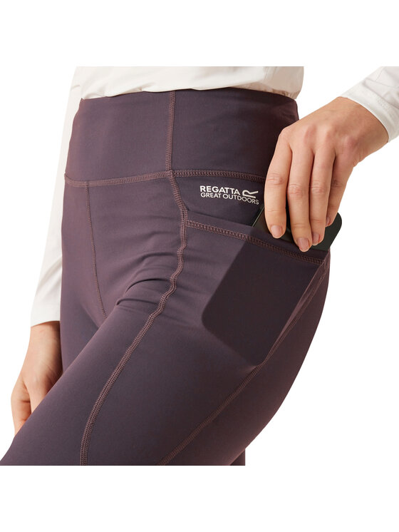 Regatta Regatta Rajstopy Damskie Holeen Pro Fioletowy Compression Fit