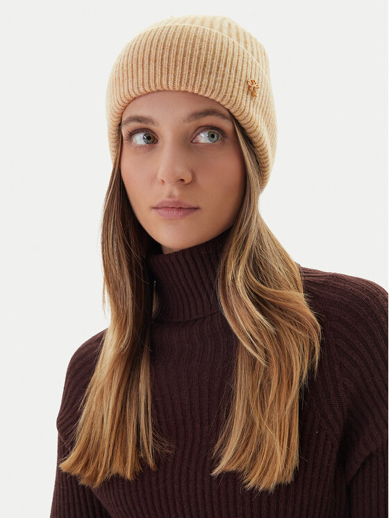 Calvin Klein Calvin Klein Kapa Ck Metal Wool Beanie LV04D8032G Bež