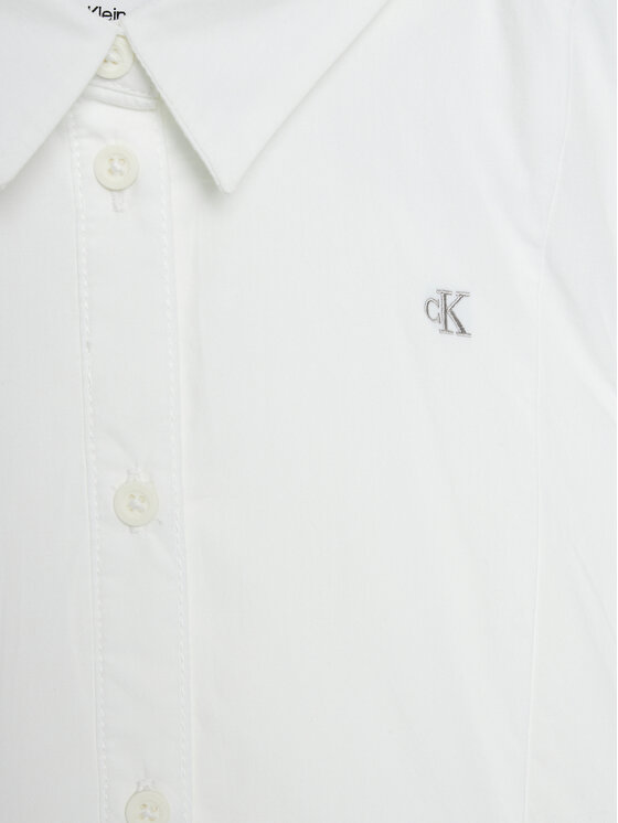 Calvin Klein Jeans Calvin Klein Jeans Sukienka koszulowa IG0IG02477 Biały Regular Fit