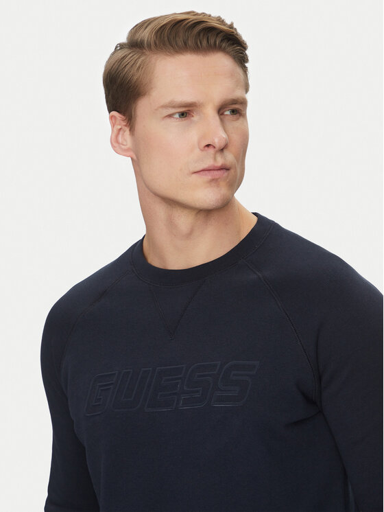 Guess Guess Bluza Z4YQ16 KAIJ1 Granatowy Regular Fit
