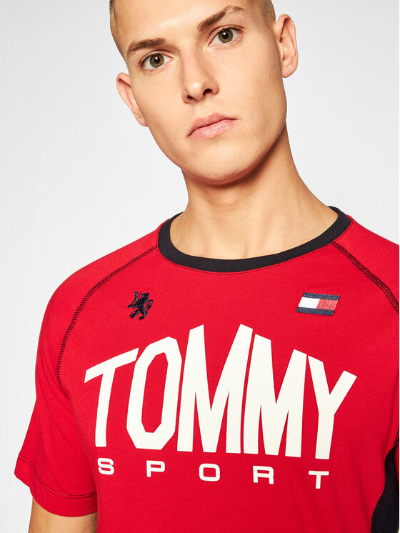 Tommy Sport Tommy Sport T-shirt Iconic Tee S20S200502 Rouge Regular Fit