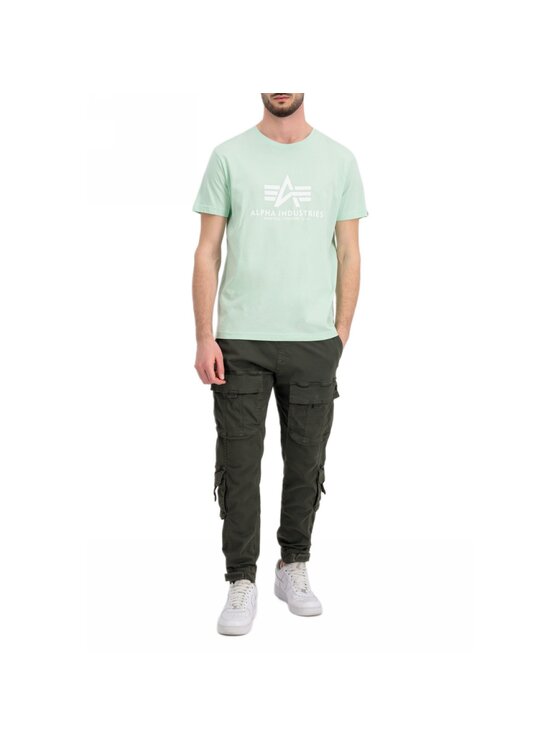 Alpha Industries Alpha Industries T-Shirt AI.100501-43-5XL Zielony Basic Fit