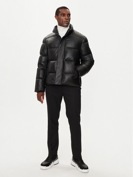 Moose Knuckles Moose Knuckles Giacca di pelle Kings M34ML311 Nero Regular Fit