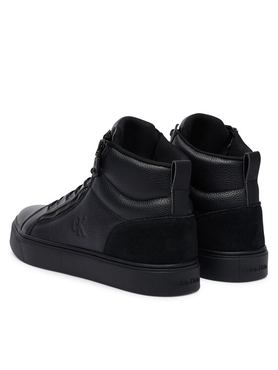 Calvin Klein Calvin Klein Sneakers Classic Cup Mid Laceup Zip Lth YM0YM01428 Negru