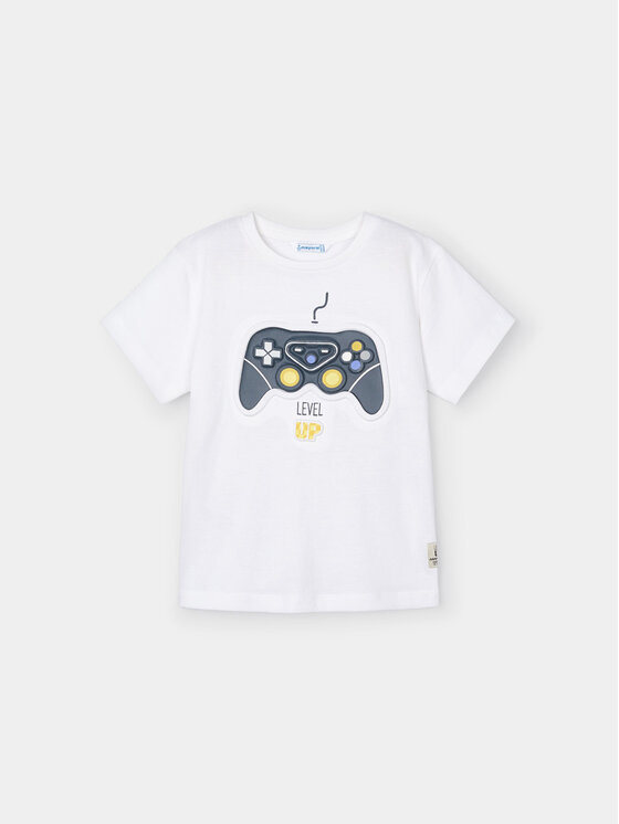 Mayoral T-shirt 3016 Bianco Regular Fit, taglia : 6Y