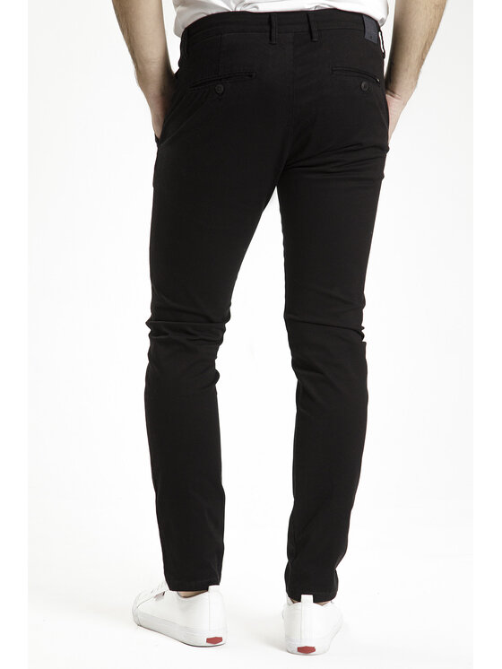 Cross Jeans Cross Jeans Chinosy E 120-185 Czarny Tapered Leg