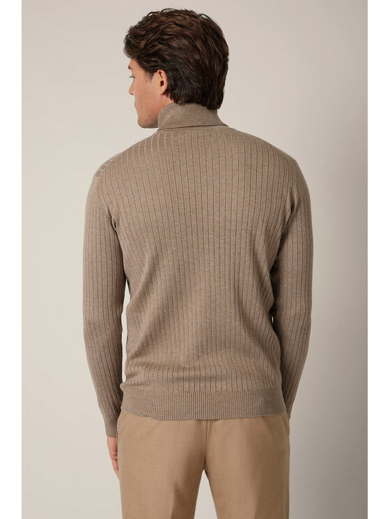 Lancerto Lancerto Sweter Vorn SW073225000087 Beżowy Regular Fit