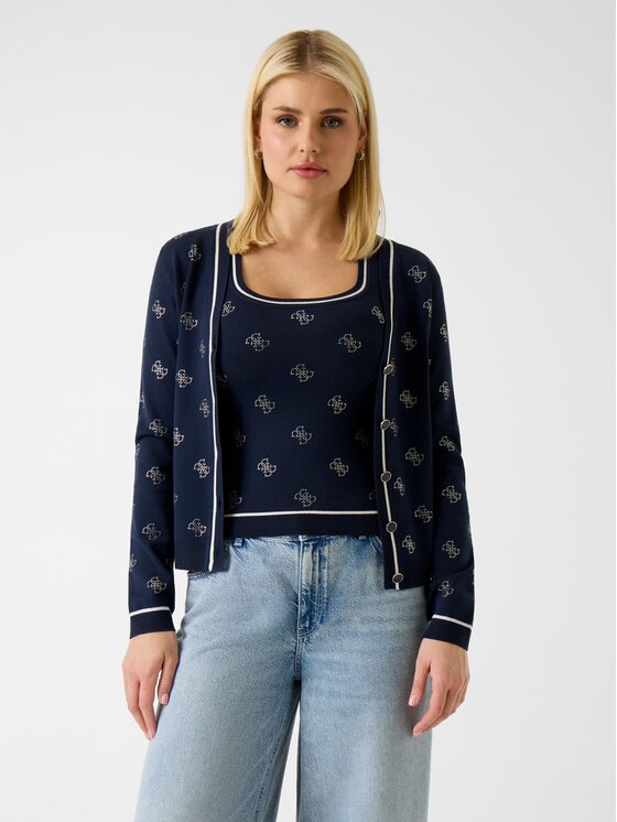 Guess Guess Svetr 181277 Modrá Classic Fit