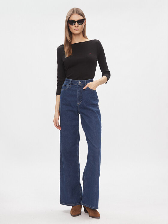Tommy Hilfiger Tommy Hilfiger Блуза New Cody WW0WW40589 Черен Slim Fit