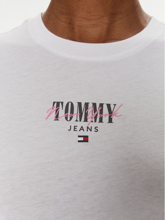 Tommy Jeans Tommy Jeans T-shirt Essential DW0DW17839 Bijela Slim Fit