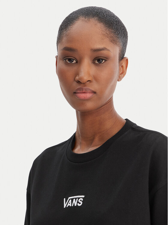 Vans Vans Ежедневна рокля Center Vee Tee VN0A4RU2 Черен Oversize