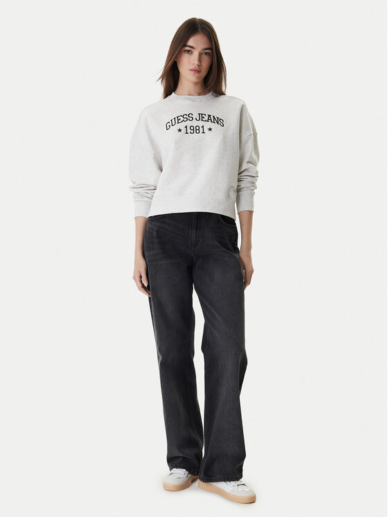 Guess Jeans Guess Jeans Bluză W6RQ03 K68I4 Gri Relaxed Fit