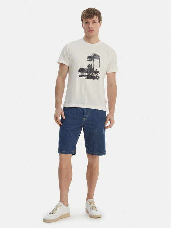 JOOP! Jeans JOOP! Jeans Marškinėliai JJJ-Lanakila 30101983 Écru Regular Fit