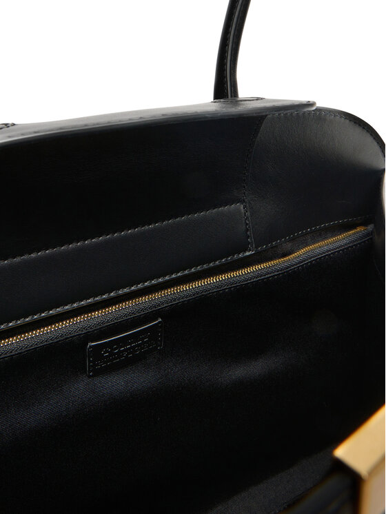 Tommy Hilfiger Tommy Hilfiger Handtasche Iconic Leather Tote AW0AW18206 Schwarz