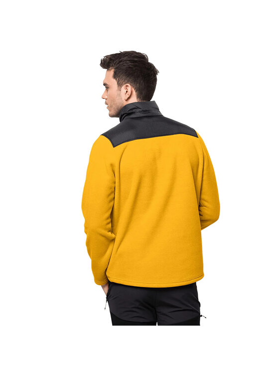 Jack Wolfskin Jack Wolfskin Polar Jack Wolfskin Dna Grizzly Fleece FZ M Żółty Regular Fit