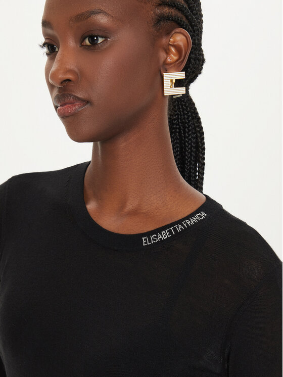 Elisabetta Franchi Elisabetta Franchi Palaidinė MK-24S-47E2-V280 Juoda Regular Fit