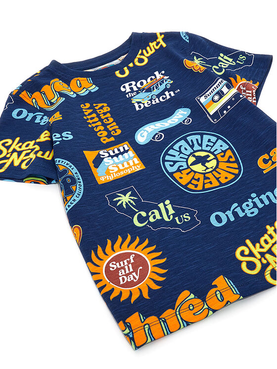 Original Marines Original Marines T-Shirt DDP2194B Dunkelblau Regular Fit