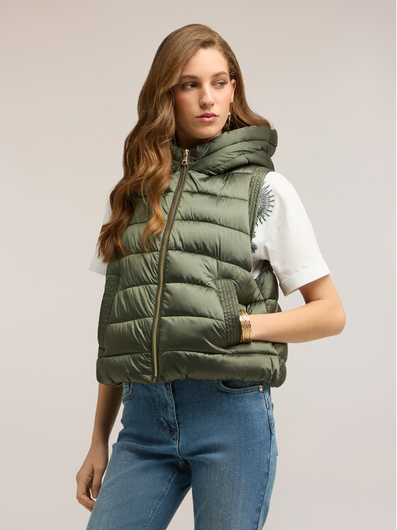 Motivi Motivi Giubbotto piumino F002W000092N035 Verde Regular Fit