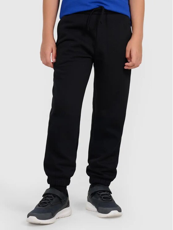 4F 4F Παντελόνι φόρμας 4FJWMM00TTROM1510-20S Μαύρο Regular Fit
