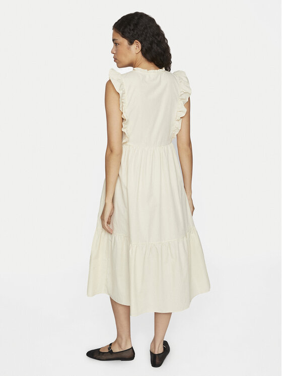 Vila Vila Літня сукня Krista 14106337 Бежевий Regular Fit
