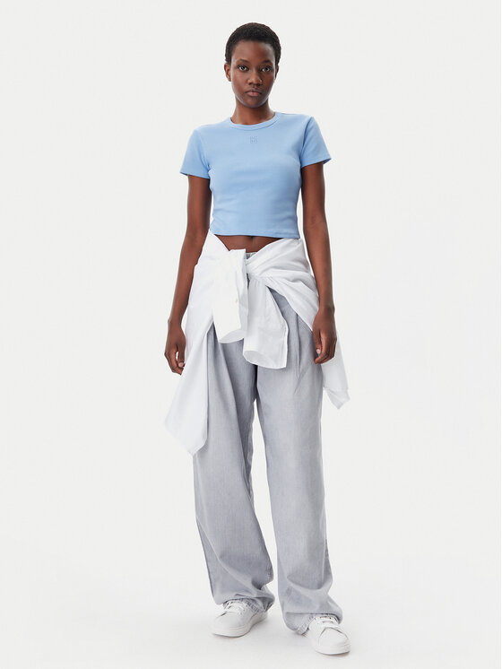 HUGO HUGO Marškinėliai Delanor 50512000 Mėlyna Slim Fit