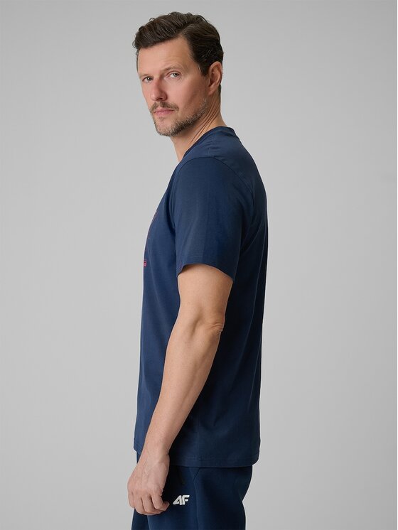 4F 4F T-Shirt COMMERCIAL 12 Granatowy Regular Fit