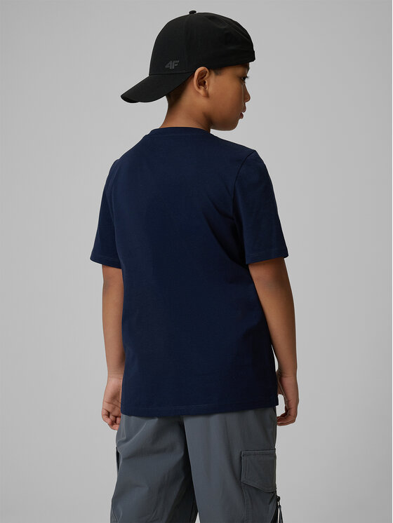 4F 4F T-Shirt BASIC+ Tmavomodrá Regular Fit