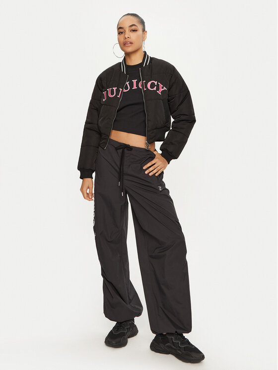 Juicy Couture Juicy Couture Kurtka bomber Kelsey JCOIJ224557 Czarny Regular Fit