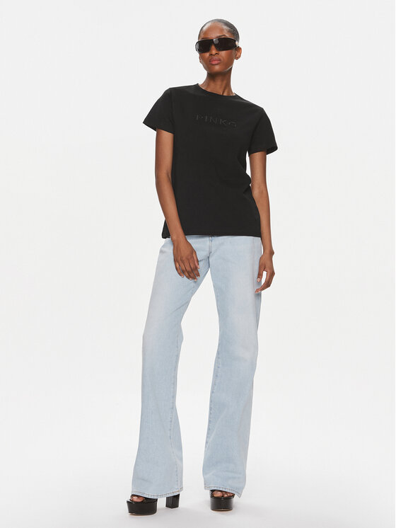 PINKO Pinko T-Shirt Start 101752 A1NW Černá Regular Fit