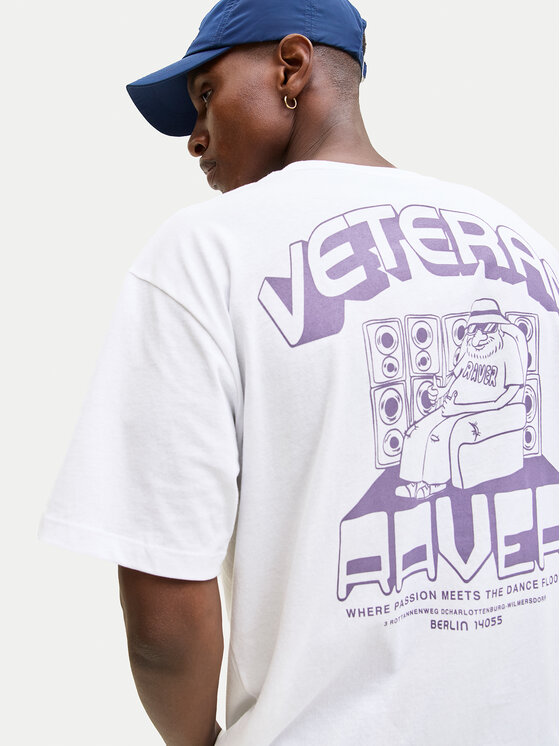 Jack & Jones Jack & Jones Tričko Raver 12301189 Biela Relaxed Fit