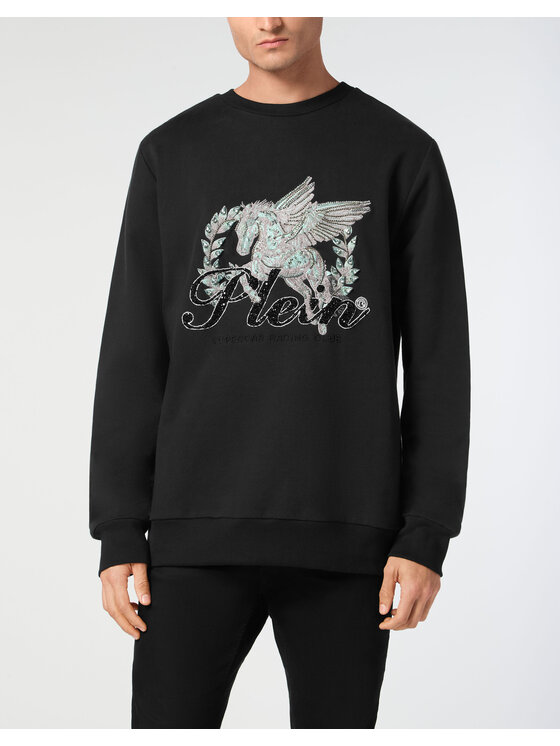 PHILIPP PLEIN PHILIPP PLEIN Bluza 23427 Czarny Regular Fit