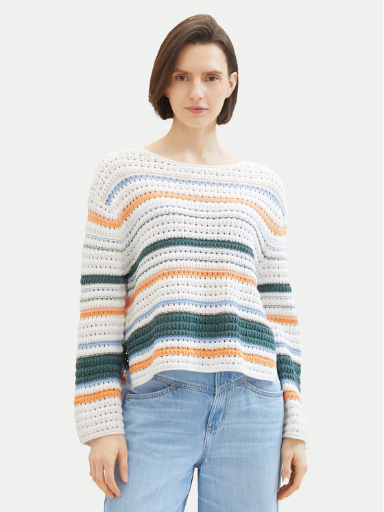 Tom Tailor Tom Tailor Sveter 1040352 Farebná Loose Fit