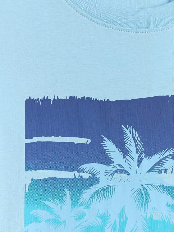 4F 4F T-Shirt CATCH THE WAVE Niebieski jasny Regular Fit