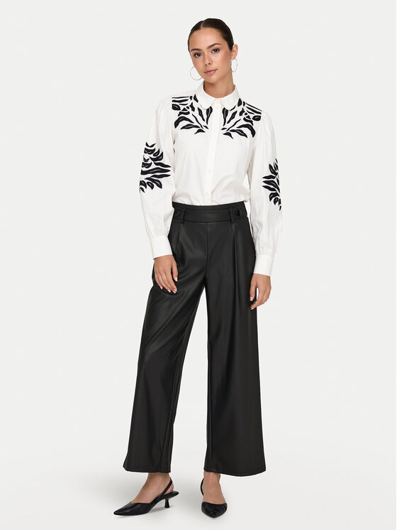 JDY JDY Pantaloni in similpelle Soya 15328975 Nero Regular Fit