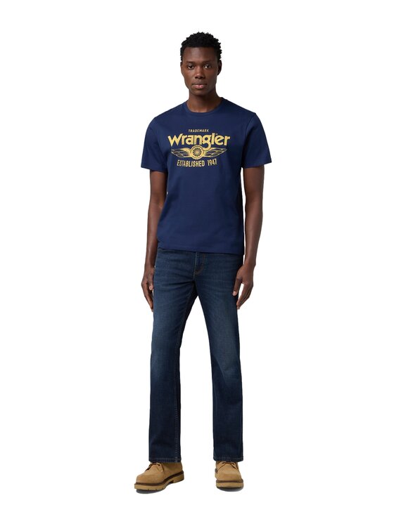 Wrangler Wrangler T-Shirt 112371415 Granatowy Regular Fit