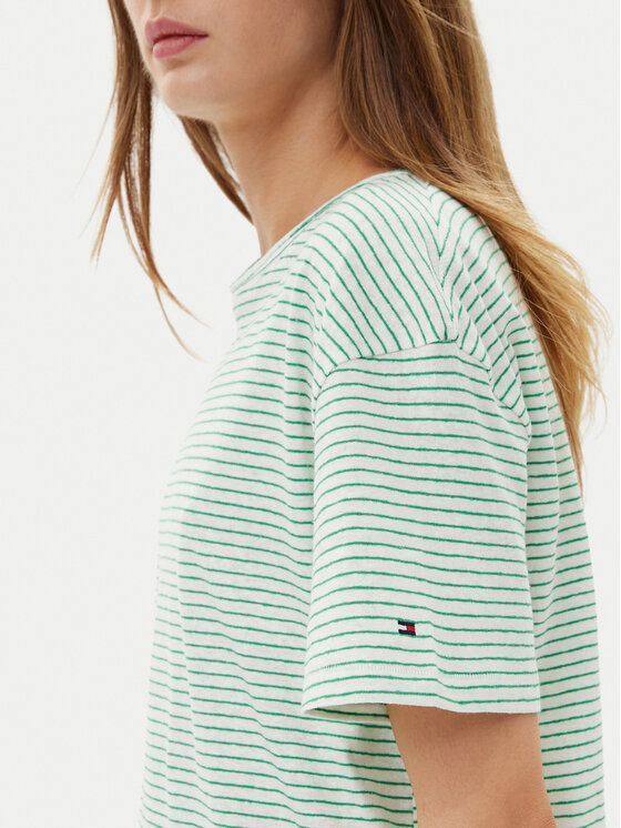Tommy Hilfiger Tommy Hilfiger Tricou WW0WW44553 Verde Regular Fit