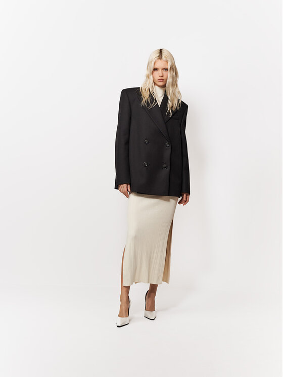 La Mania La Mania Marynarka LORIEN Czarny Basic Fit