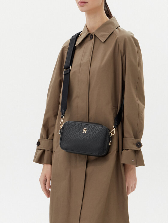 Tommy Hilfiger Tommy Hilfiger Torebka Th Distinct Camera Bag Mono AW0AW17221 Czarny