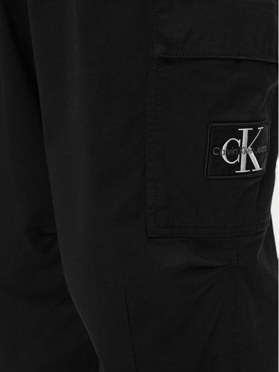 Calvin Klein Jeans Calvin Klein Jeans Παντελόνι υφασμάτινο J30J325116 Μαύρο Straight Fit