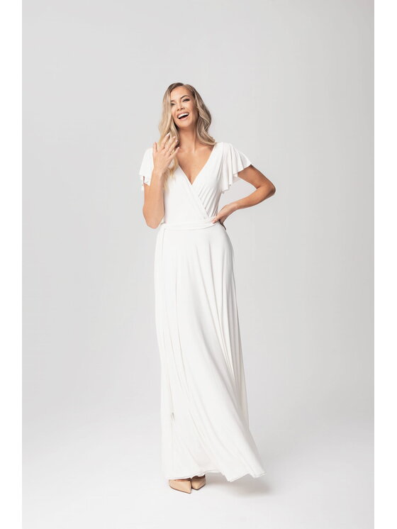 Aurora Aurora Sukienka wieczorowa Ślubna Abelia Biały Feminine Fit