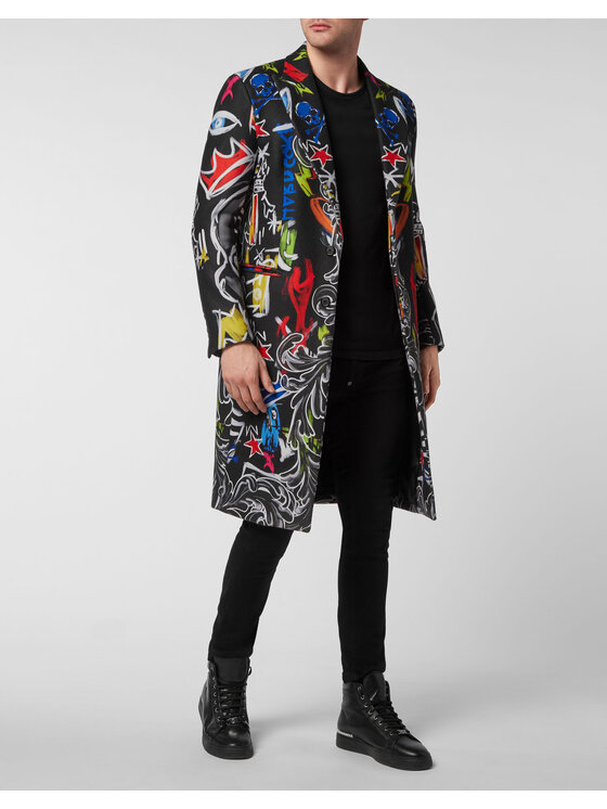 PHILIPP PLEIN PHILIPP PLEIN Kabát 2627 Sivá Regular Fit